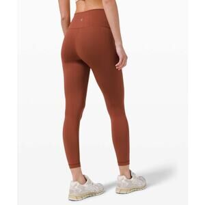 Lululemon Wunder Train High-Rise Tight 25" Size 0 EUC Dark Terracotta